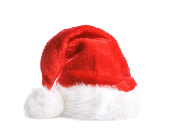 Beyaz arka planda izole Noel Baba şapkası — Stok fotoğraf