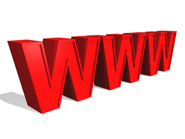 3d World Wide Web Internet symbol — стоковое фото