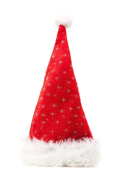 Cappello Babbo Natale isolato su sfondo bianco — Foto Stock