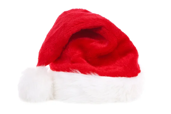 Weihnachtsmann Hut isoliert in weißem Hintergrund — Stockfoto