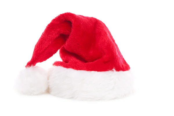 Santa chapéu isolado em fundo branco — Fotografia de Stock