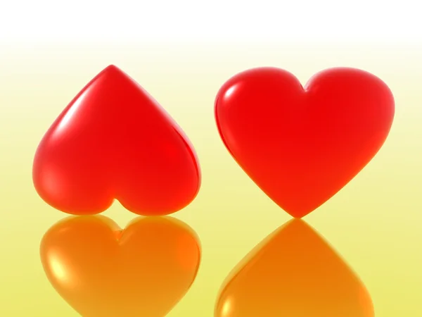 Piros szívek — Stock Fotó