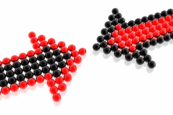 Strategie van rode en zwarte team — Stockfoto