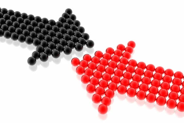 Strategy of red and black team — Stock Photo, Image
