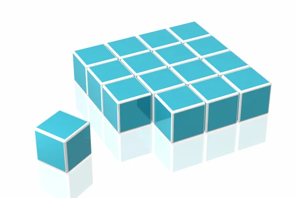 Groot aantal kubussen — Stockfoto
