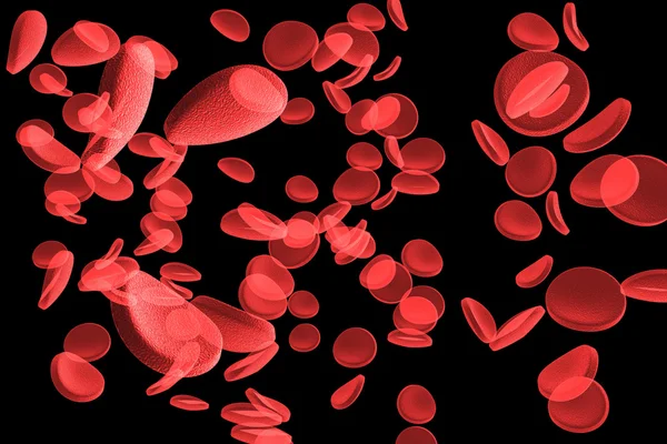 Rode bloedcellen, 3d render — Stockfoto