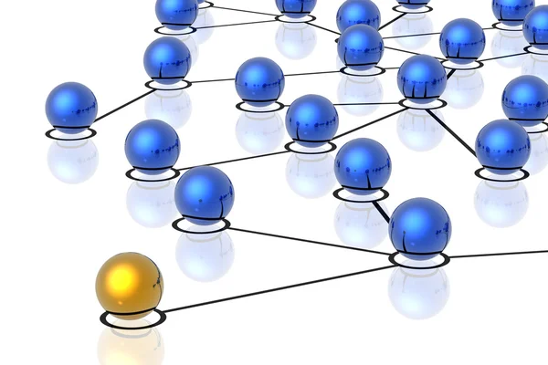 3d network connections — Stock Photo, Image