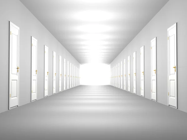 Ändlösa korridor — Stockfoto