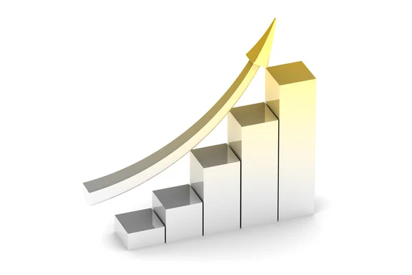 Diagram of business success with arrow — Stock Photo, Image