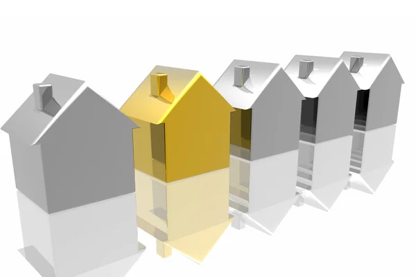 Unique golden house — Stock Photo, Image
