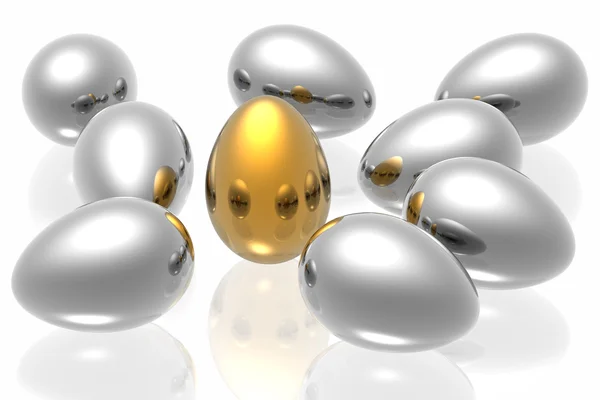 Уникальное золотое яйцо — стоковое фото