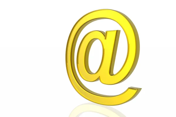 Golden e-mail symbol — Stock Photo, Image