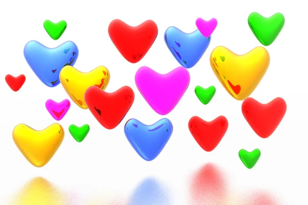Farbe Herzen Hintergrund — Stockfoto