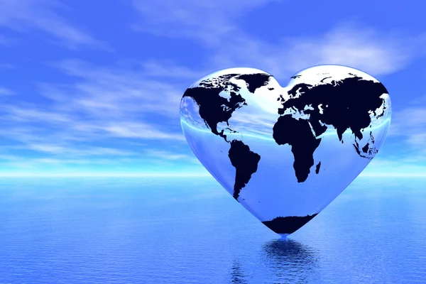 World in which lives love — Stock Photo, Image