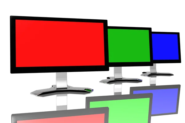 RGB monitors — Zdjęcie stockowe