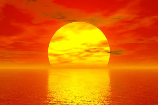 Золотий захід сонця — стокове фото