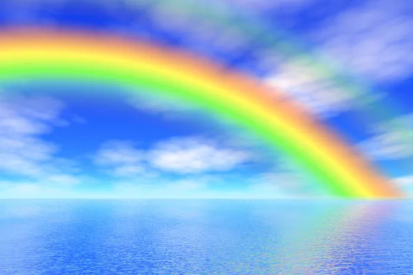 Arco-íris no mar — Fotografia de Stock
