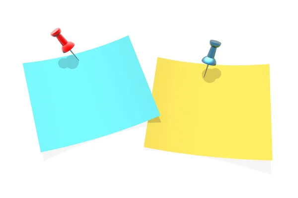Farben Papier auf weißem Hintergrund befestigt — Stockfoto