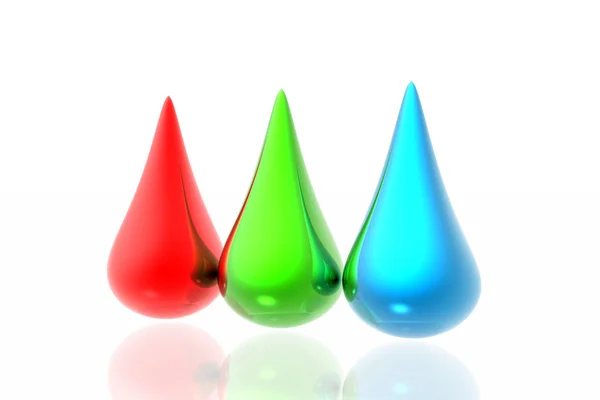 RGB drops — Stock Photo, Image