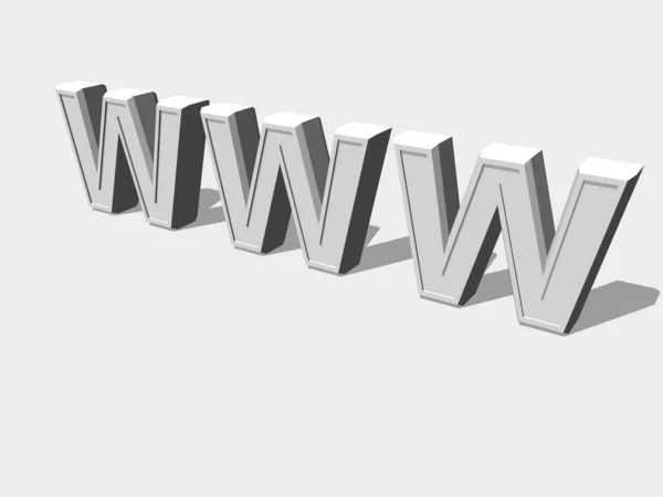 3d World Wide Web Internet Symbol — Stockfoto
