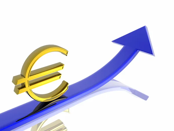 Рост евро — стоковое фото