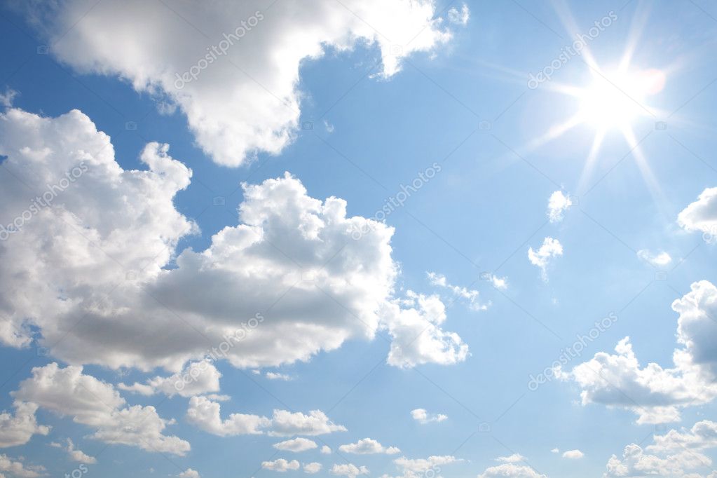 Sunny sky background Stock Photo by ©suravid 9256292