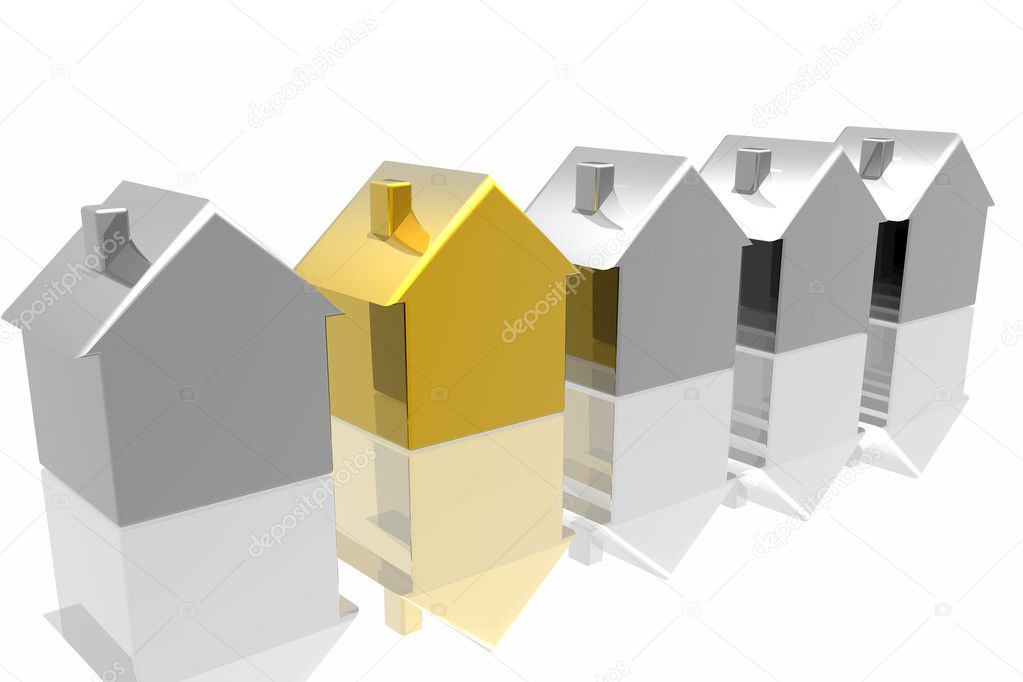 Unique golden house