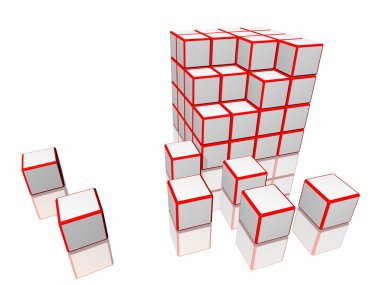 Many cubes clipart