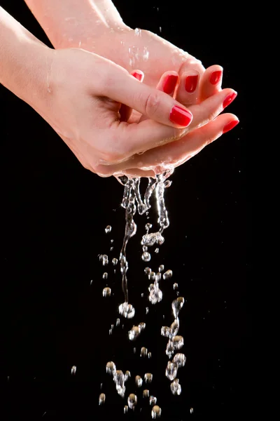 Care for sensuality woman hands — Stock Photo, Image
