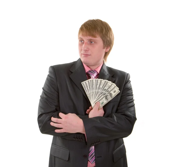Geschäftsmann mit Geld — Stockfoto