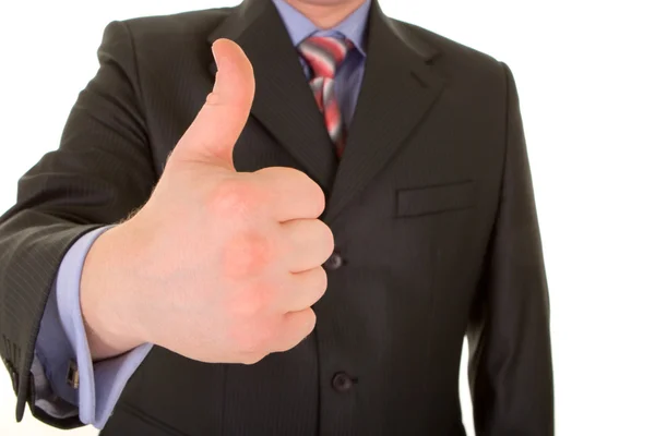 Business man hand gesture isolated — Stock Photo, Image