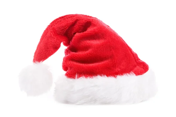 Καπέλο Santa απομονωθεί σε λευκό φόντο — Φωτογραφία Αρχείου