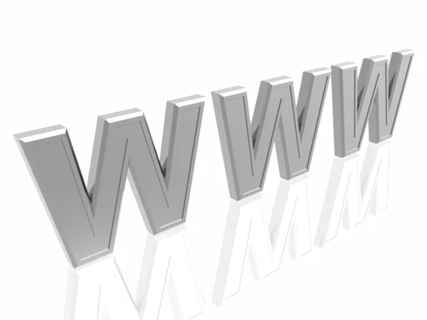 3d World Wide Web Internet symbol — стоковое фото