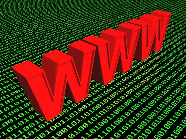 3D World Wide Web internet-szimbólum — Stock Fotó