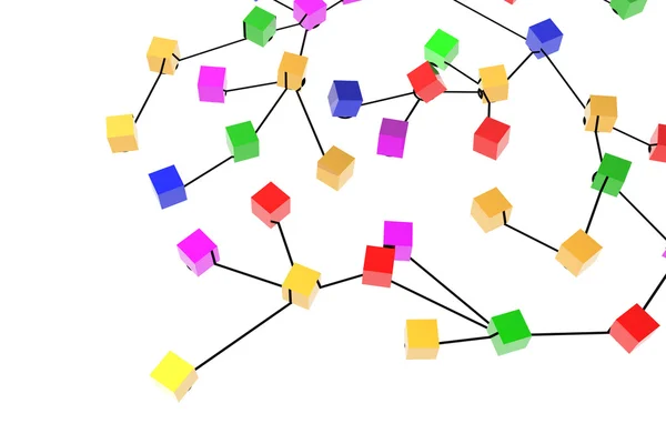 3D-Netzwerkverbindungen — Stockfoto