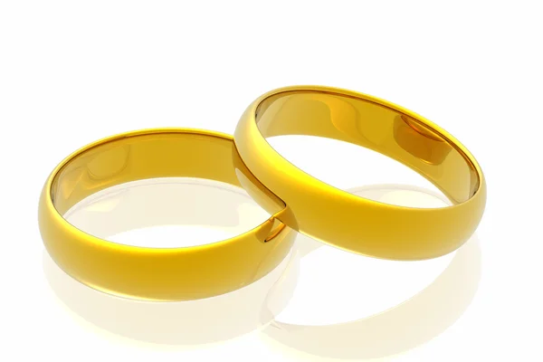 Rings in white background — Stock Photo, Image
