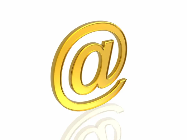 Symbol zlaté e-mailu — Stock fotografie