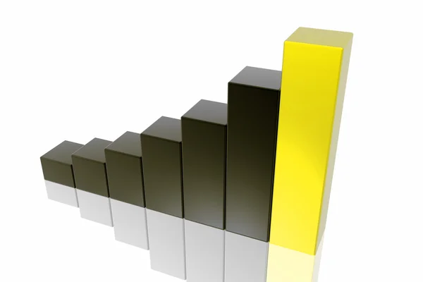 Az üzleti siker elszigetelt fehér háttér a diagram — Stock Fotó
