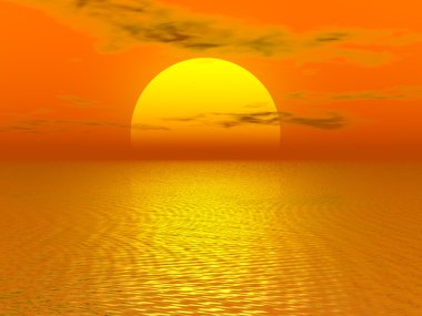 Red Sunset clipart