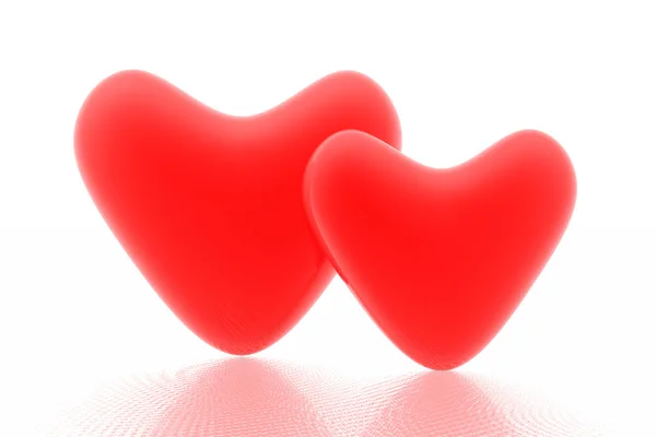 Красные сердца — стоковое фото