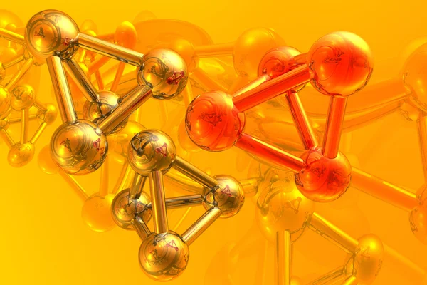 Render de la molécula — Foto de Stock