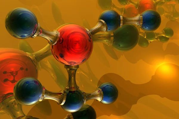 Vykreslení molekuly — Stock fotografie