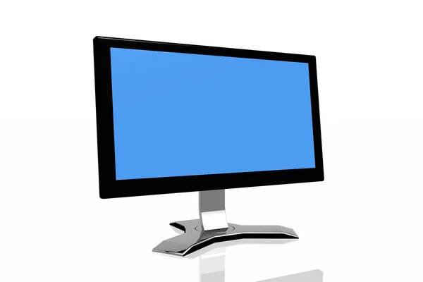 Monitor 3d isolato su sfondo bianco — Foto Stock