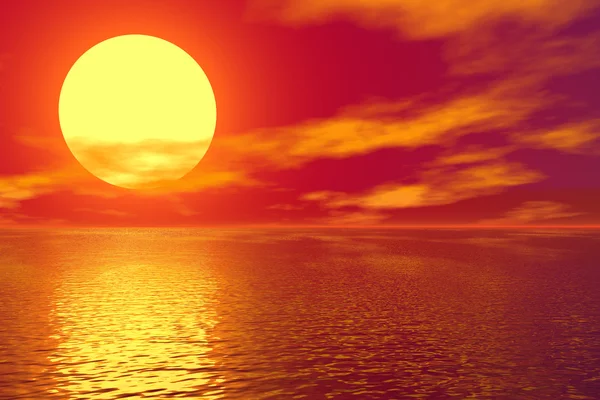 Золотий захід сонця — стокове фото