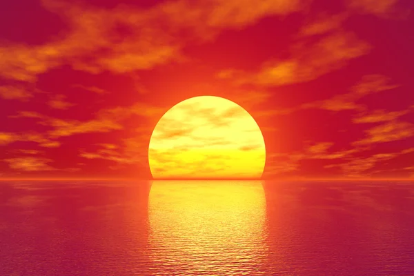 Rode zonsondergang — Stockfoto
