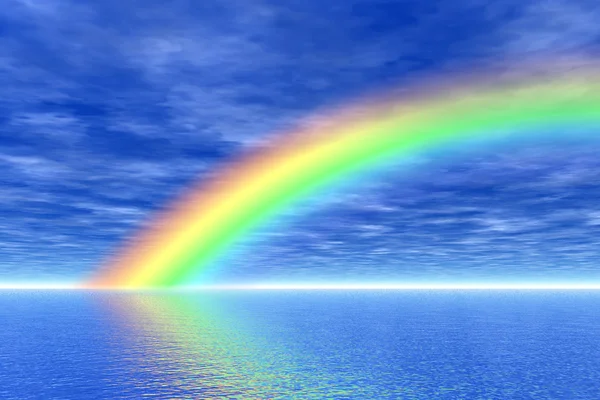 Rainbow in the sea — Stock Photo, Image