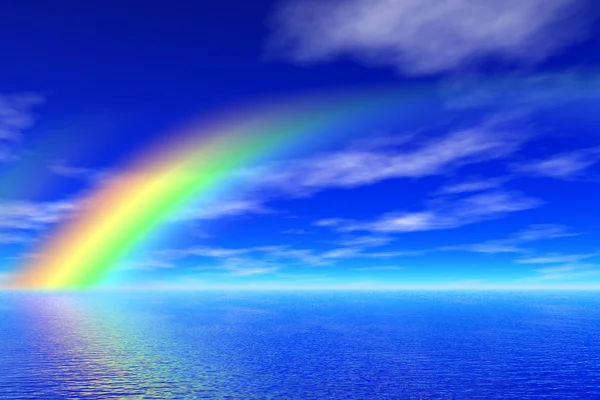 stock image Rainbow in the sea