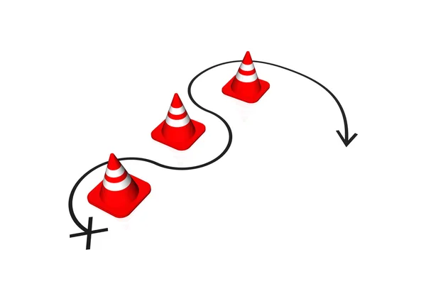 3d traffic cone — Stock Photo, Image