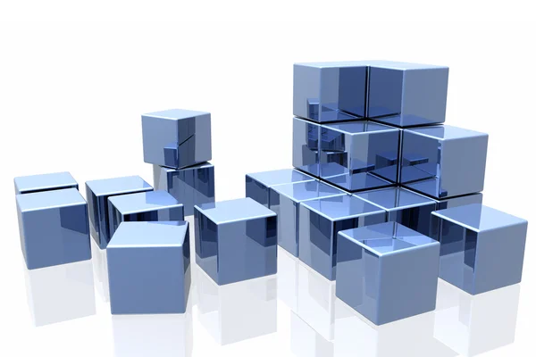 Cubes bleus — Photo