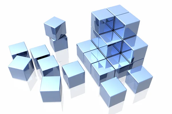 Cubos azuis — Fotografia de Stock